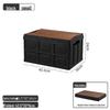 Portable Folding Picnic Basket with Wooden Top