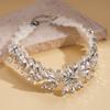 Diamond webbing water drop splicing neck chain exquisite collarbone chain necklace