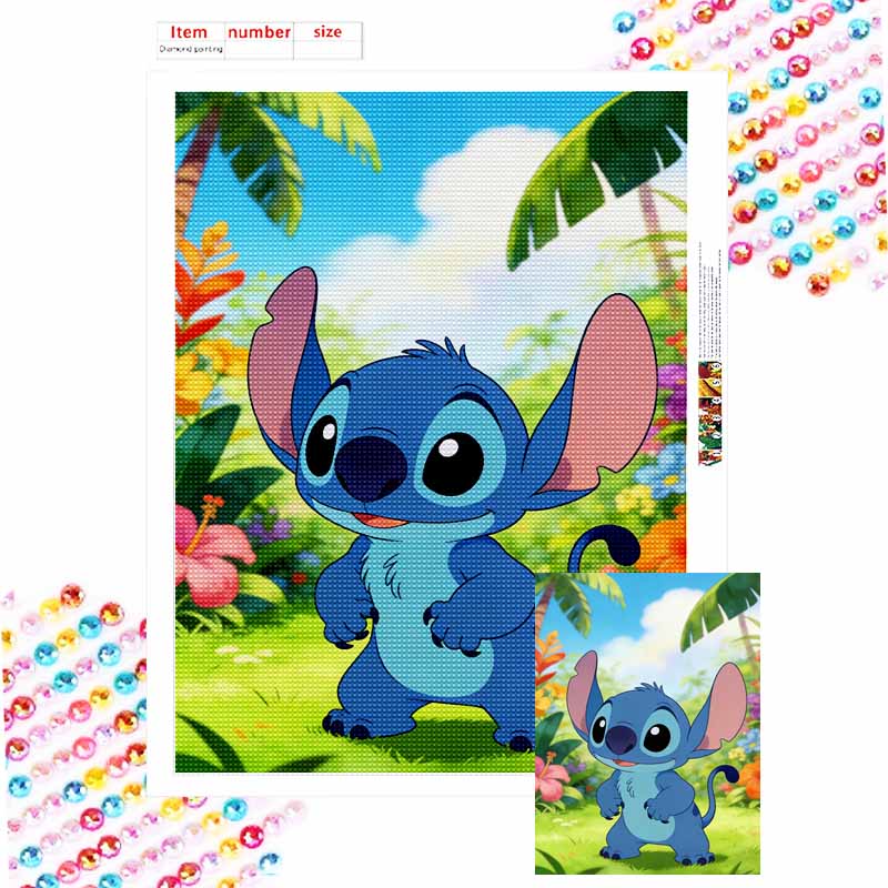 Disney Stitch Diamond Paint Art Kit Mosaic Painting Diamond Art Home Room Decor Gift