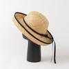 Korean Version of the New Fashion Lashing Bow Rolled Edge Raffia Basin Hat Outdoor Travel Sun Protection Visor Straw Hat