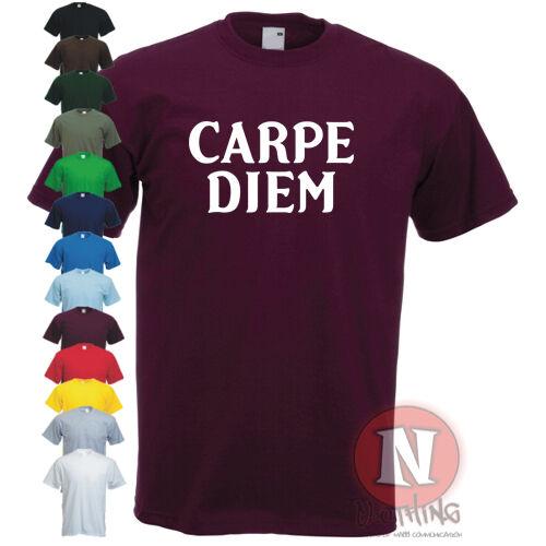 

CARPE DIEM T-shirt seize the day latin cool slogan motivational 4XL