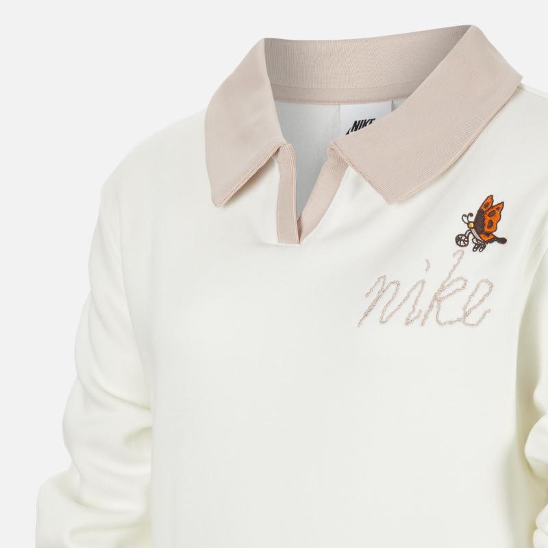 Nike Sportswear Club Fleece Fashion Pullover Hoodie Kids Hoodies Sail HQ4879133