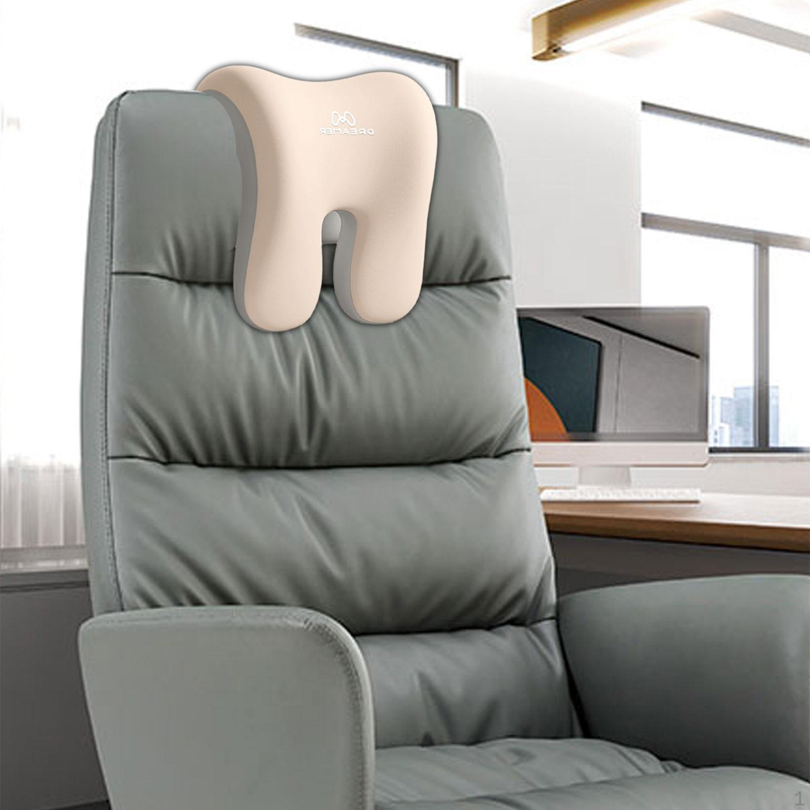 

Подушка для офисного кресла с поддержкой шеи, для сна, моющаяся, удобная, съемная, легкая с Beige Gray