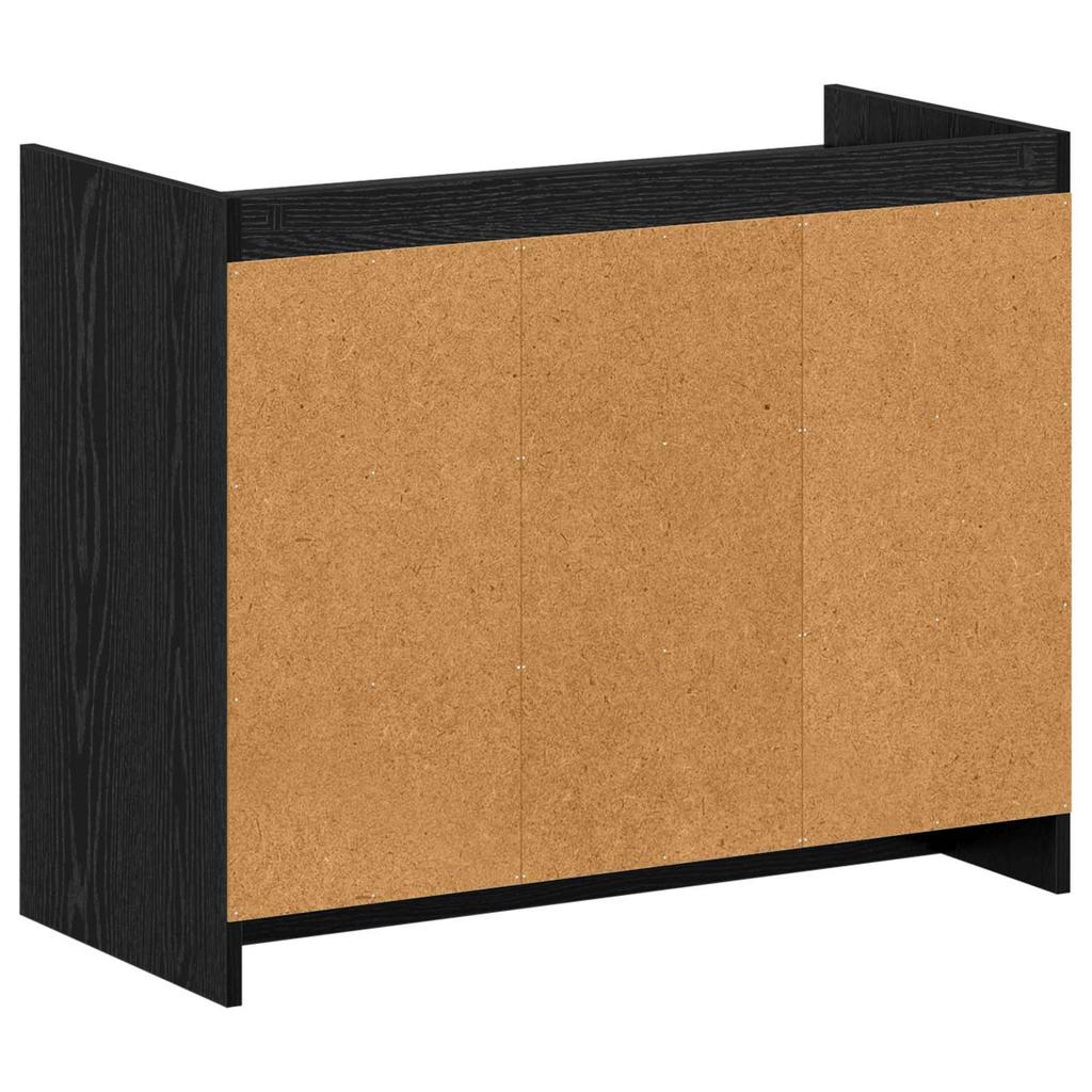 Shoe Cabinet Black Oak 85 x 39.5 x 70 cm Particleboard