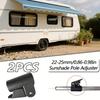 2Pcs Clamp Plastic Tent Clamp Fastener Adjustable for 22-25mm Poles for Canopy Caravan Awning Annexe Poles Accessories Clips