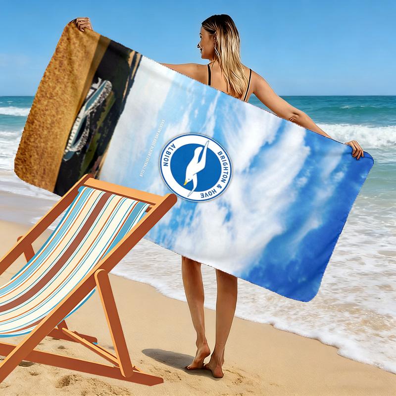 Brighton Print Beach Towel, Large Soft Quick Dry Towel for Beach Camping Swimming