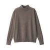 MUJI Washable Wool Mocha Size M Women's High-Gauge High-Neck Sweater, BA1OYA4A, Brown,