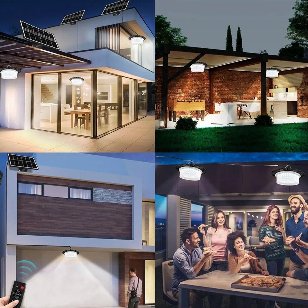 Solar Powered Solar Pendant Light 360° Wide Angle Lighting Courtyard Sensing Lamp  Patio