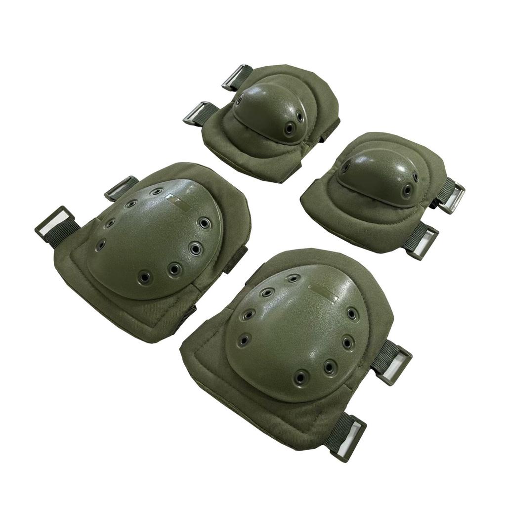 Taktisches Trainingsschutz-Set: Anti-Kollisions Knie- & Ellbogenschützer für Militär, Radfahren, Bergsteigen - 4-teiliges Set