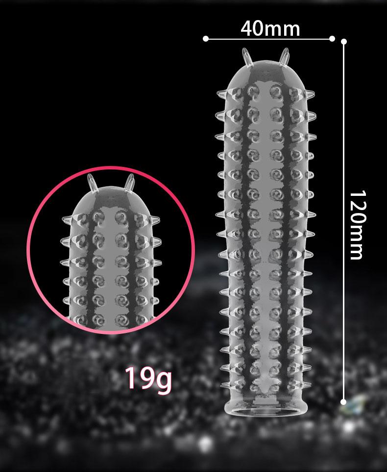 Crystal Dot Delay Condom Penis Sleeve Lasting Enlargement Sex product Spike Clitoris Delay Erection Aid Extend Toys for Man