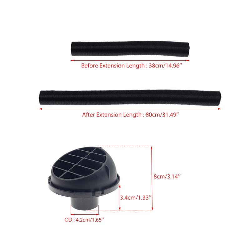 60/75/42mm Car Heater Replacement Kits Air Diesel Parking Heater Ducting Pipe Air Vent Outlet Hose Tube Connector w/Hose Clips