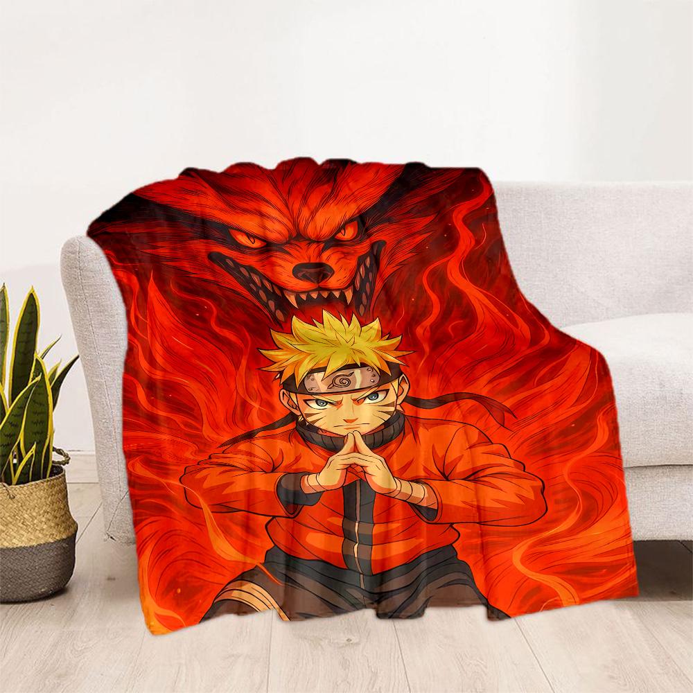 Naruto And Nine-tailed Fox Suitable Blanket for Offices, Travel, Living Rooms Also a Good Gift for Friends and Family Suitable for All Seasons.