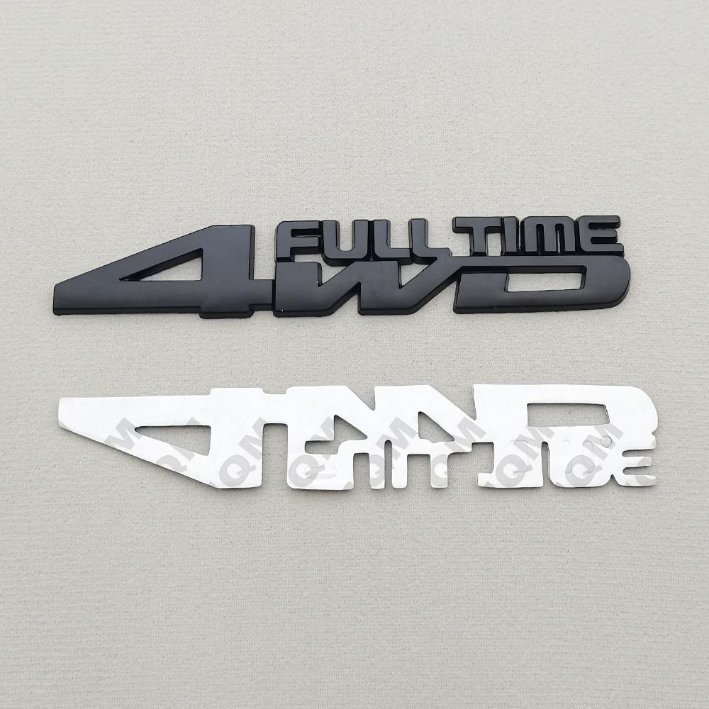 3D Car Sticker 4WD Full Time Logo Emblem Truck Fender Auto Badge Decal Accessories For Toyota Prado Honda Jeep  Ford Mitsubishi
