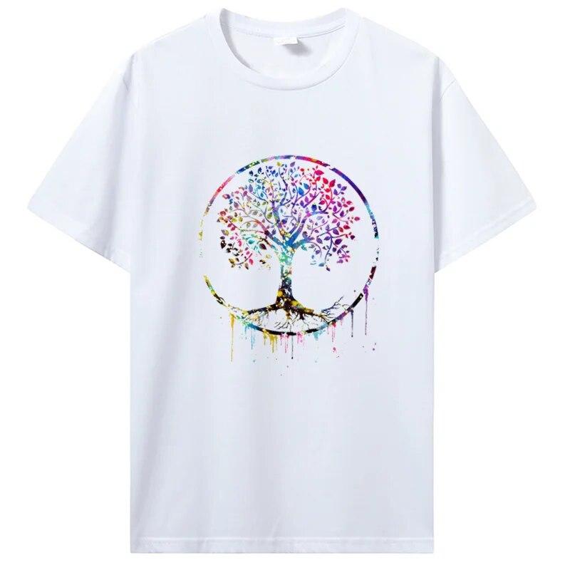 Rainbow Beautiful Mandala Tričko s grafickým potiskem Dámské Unisex Bavlněné tričko Cool Ležérní Tričko s krátkým rukávem Trička Topy Streetwear