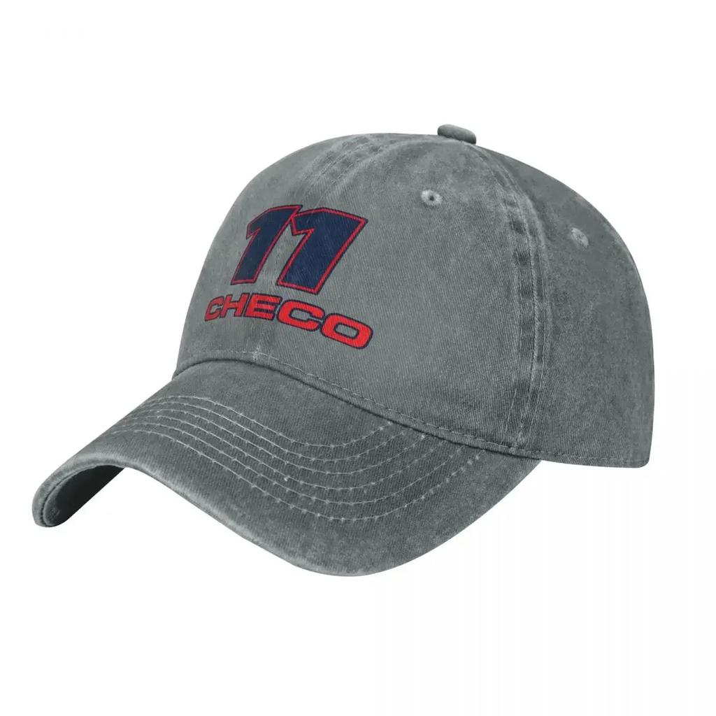 Petten Sergio Checo Perez Formule Mode Baseball Met Klep Unisex Pet Dames Zwart