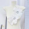Polyester Flower Brooch Pin 3D Flower Pin Polyester Brooch Elegant Lapel Pin Wedding Dress Corsage for Daily Party Wear