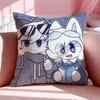 Character BBoykisser Cushion Cover Breathable Linen Pillowcase Summer Odorless EcoFriendly Invisible Zipper Washable
