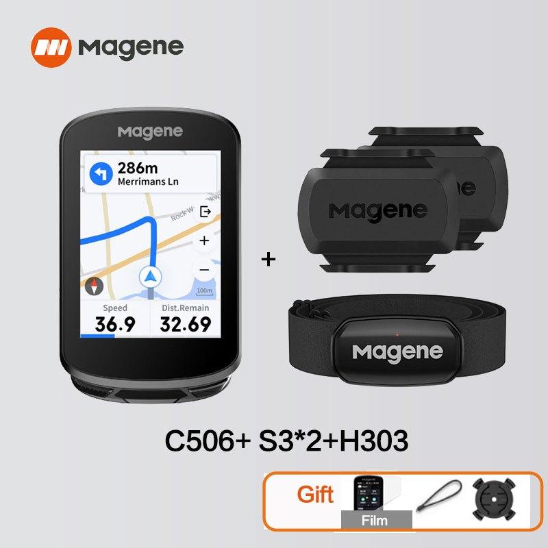 

Magene C506 GPS Велокомп ютер Навігація WiFi Спідометр Кольоровий Сенсорний Екран MTB Дорожній Велосипед Одометр Повідомлення про Тренування з Велоспорту C506 and S3x2H303