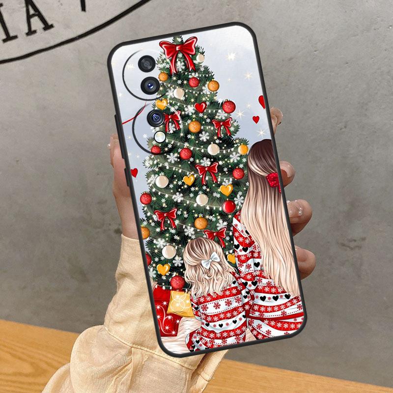 Fashion Girl Merry Christmas Case For Honor Magic 7 Pro 5 6 Lite Cover For Honor 90 70 50 400 200 X9 X8a X8b X9a X9b X9c