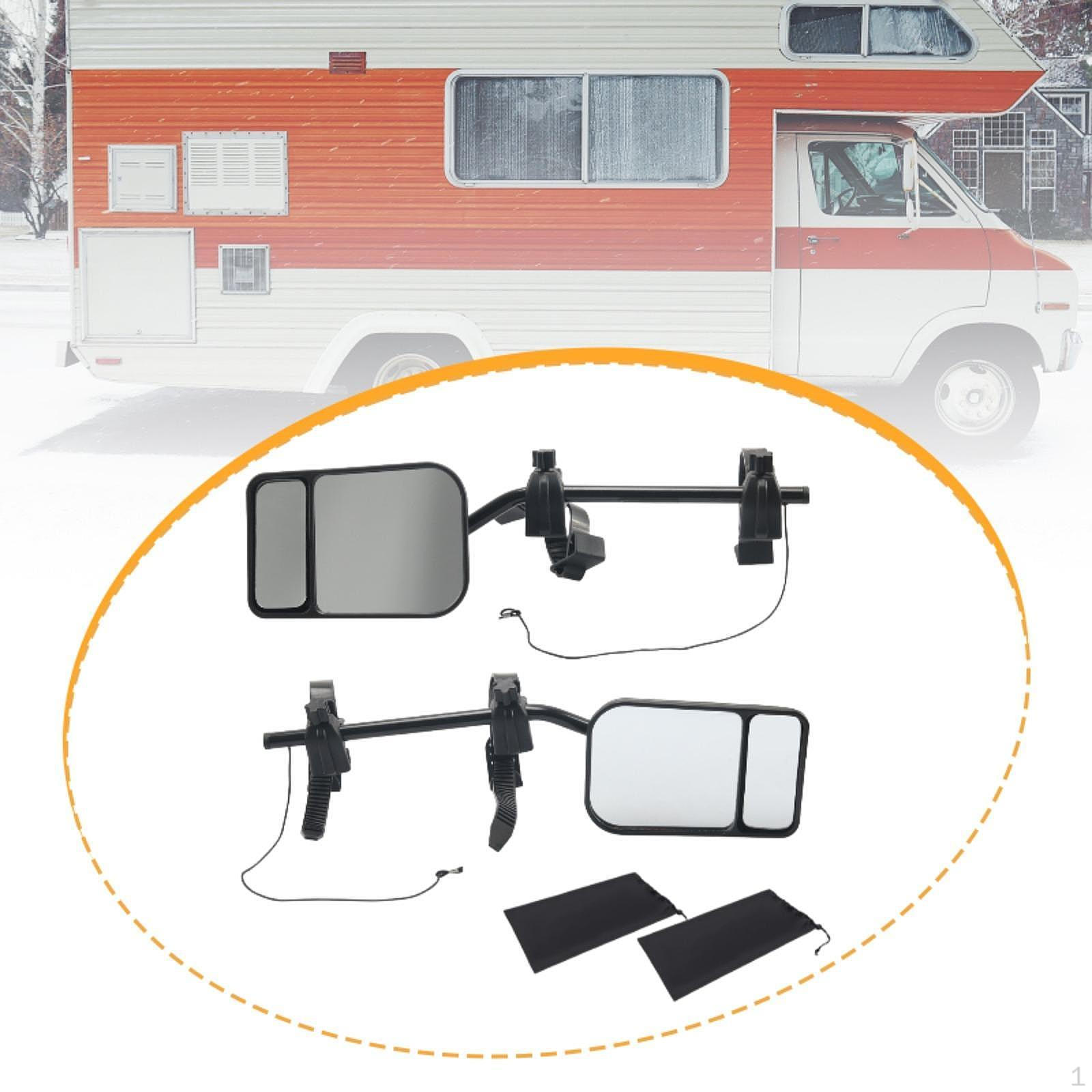 

Extended Towing Mirrors Universal Clamp on Clip Side Mirror Tow with Extenders for
