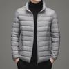 Brand Men's Short Hooded Light Down Jacket - Autumn/Winter, Stand Collar, Thin Style