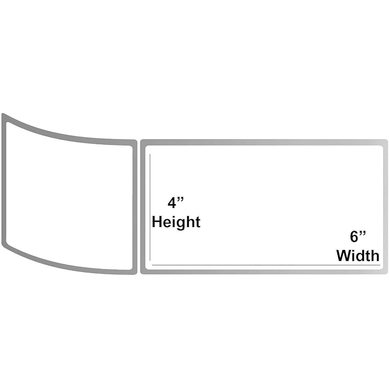 Brustro Self Adhesive White Direct Thermal Shipping 500 Labels Stickers Roll, 4 X 6-Inch (100X150 Mm - 1-Inch Core, Used 4 X 6-inch белый