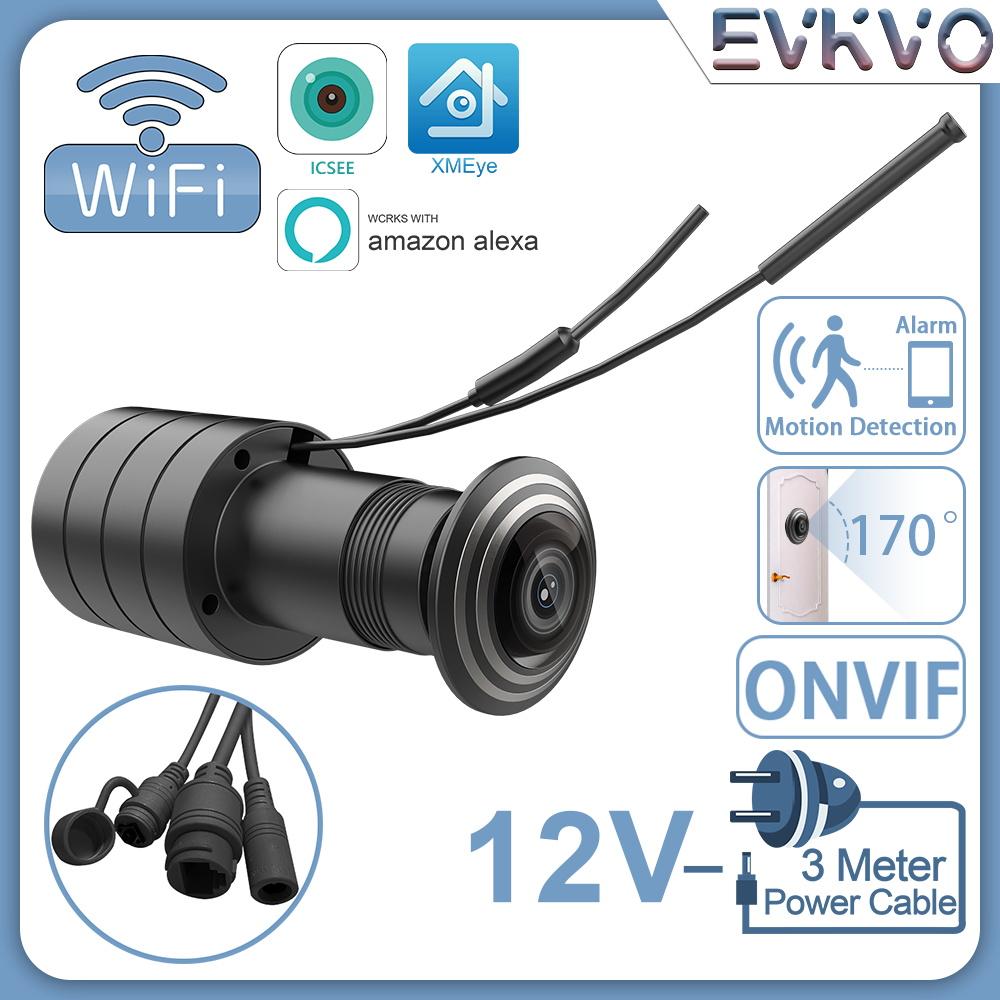 EVKVO iCSEE дверной глазок, 3-мегапиксельная HD-объектив 1,7 мм ...