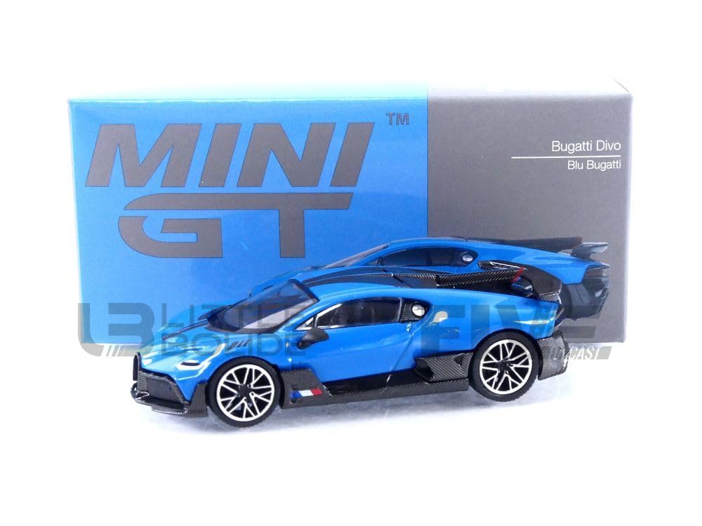 

TrueScale Miniatures MINI GT Bugatti Divo Синий Bugatti Готовая модель 1/64 (Левый руль) синий