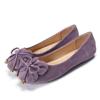 Fashion Classic Bowknot Shoes Women Flower Appliques Moccasines Femmes Faux Suede Ballets Flats Woman Slip On Single Shoes Daily Loafers