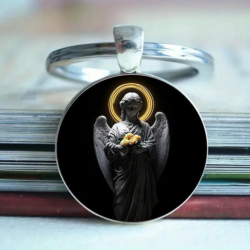 

Keychain With White Angel Design For Key Organizer And Gift For Teens