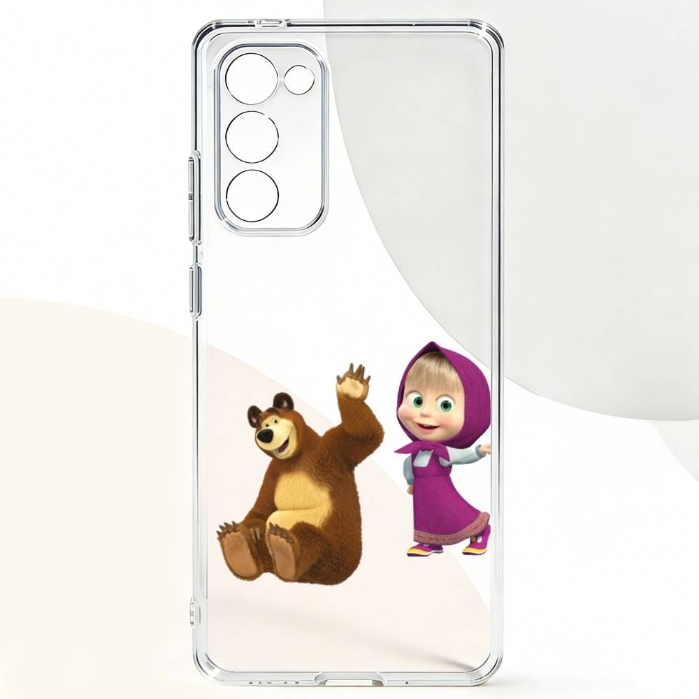 

C-Cute M-Masha and the BearsPhone Case For Samsung Galaxy A,71,70,52,51,40,31,50,50S,30S,21S,12,10,Note20ultra Transparent Cover Samsung a12