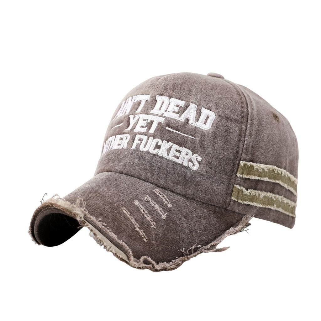 American retro letter embroidered baseball cap men's summer big head circumference cap outdoor sunscreen sun hat women show small face