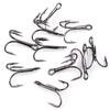 4X Strong High Carbon Steel Treble Lure Fish Hook - Three Prong Design