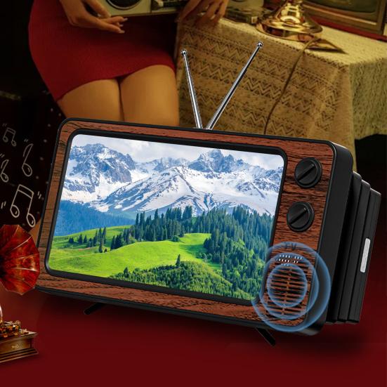 Loupe d'écran 12"/14" pour téléphone portable Amplificateur TV Rétro Écran de téléphone portable Haute définition 3D