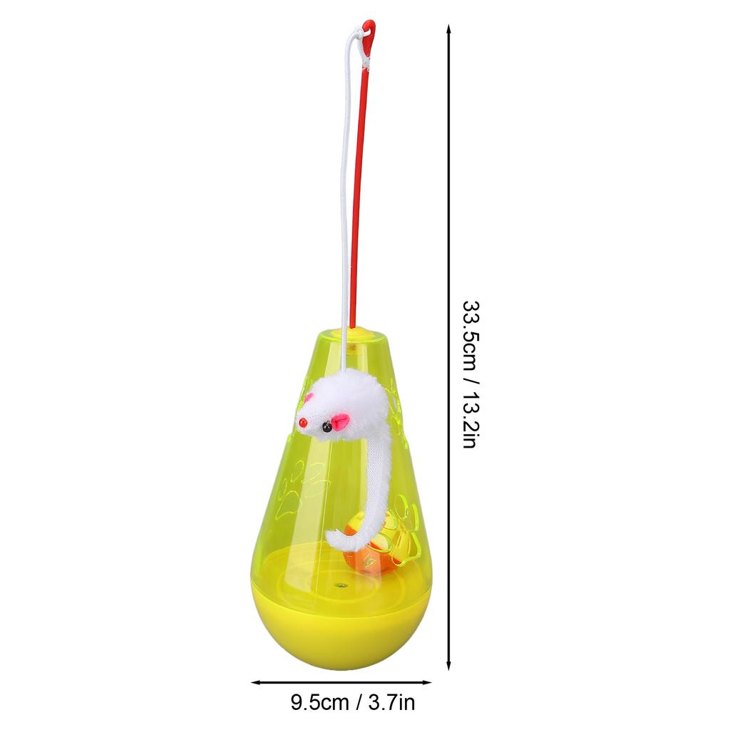 Cat Roly Poly Toy Cat Built In Bell Ball Interactive Snack Toy With Plush Mouse Cat Stick For Indoor Cats Kittens