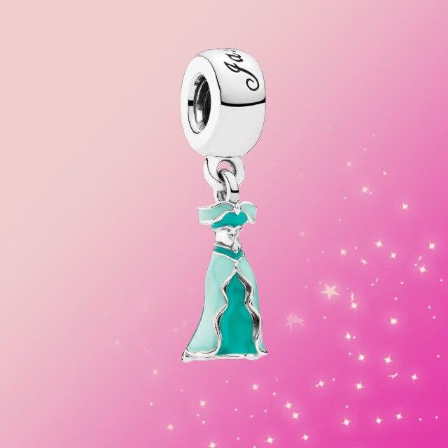 

925 Серебряные ювелирные изделия Алладин Шарм Принцесса Бусина Волшебная Лампа Подвеска Подвеска Подходит Оригинальный Модный Браслет Для Женщин Подарок