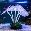 Corallo Anemone Falso Fluorescente in Silicone Luminoso per Decorazione Acquario