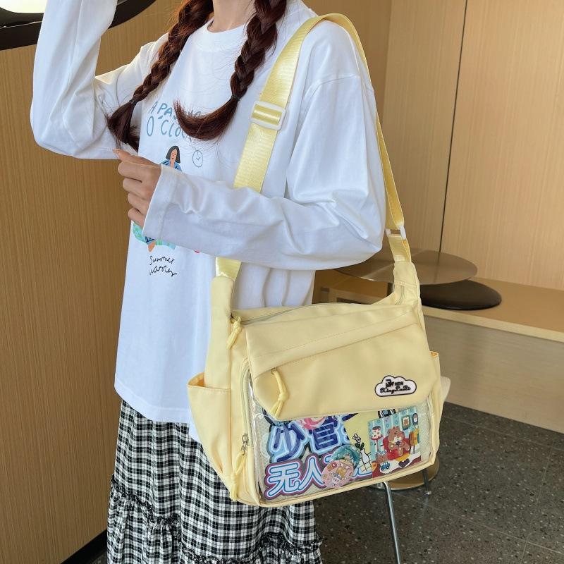 Women's bag new transparent shoulder bag trendy fashion sweet messenger bag large capacity bag