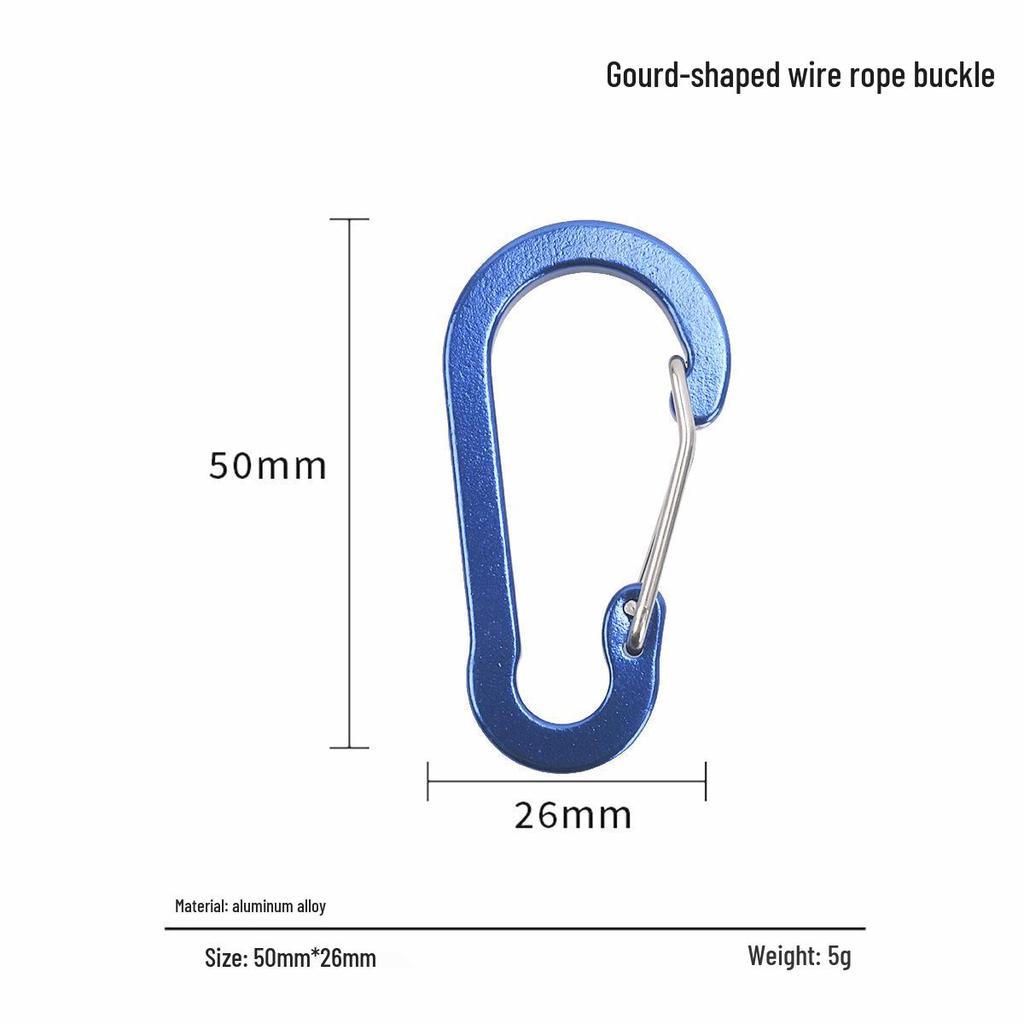 Colorful Aluminum Gourd Carabiner Keychain with S-Shaped Quick Release & Water Bottle Hanger