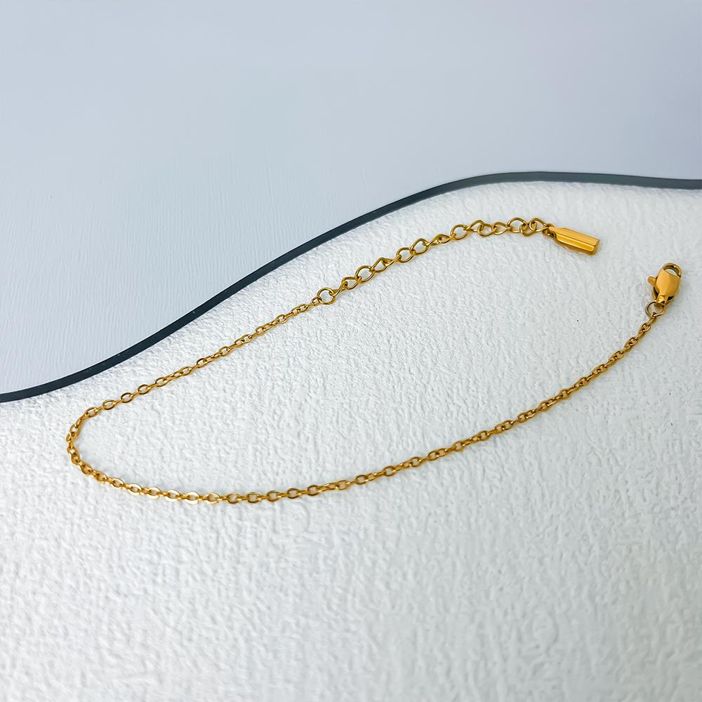 Emanco High-end Oxidation-free Adjustable Multifunctional Anklet with High-gloss Mirror-polished Flat Chain Anklet