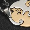 1 Par Colar de Casal Gato Abraçando Pingente Combinando Colar Choker Amigos Pais Amuleto Colar Joia Presente