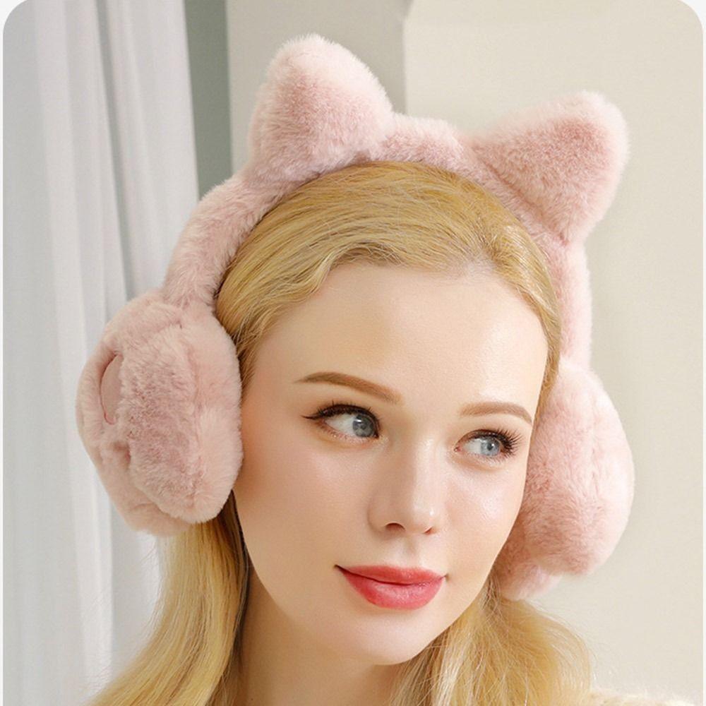 Cute Cat Claw Design Plush Ear Cover Thickened Plush Cat Claw Earmuffs  Versatile Use