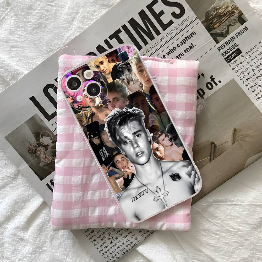 

Singer Justin B-Bieber Phone Case for iPhone 17 16 15 Plus 14 13 Mini 12 11 Pro Max Soft Shell Cover iPhone 17