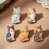 Adorable Rhinestone Kitten Brooch Cute Sitting Cat Animal Pin 1Pcs Fashion Jewelry for Women Girls Wedding Guest Outfit