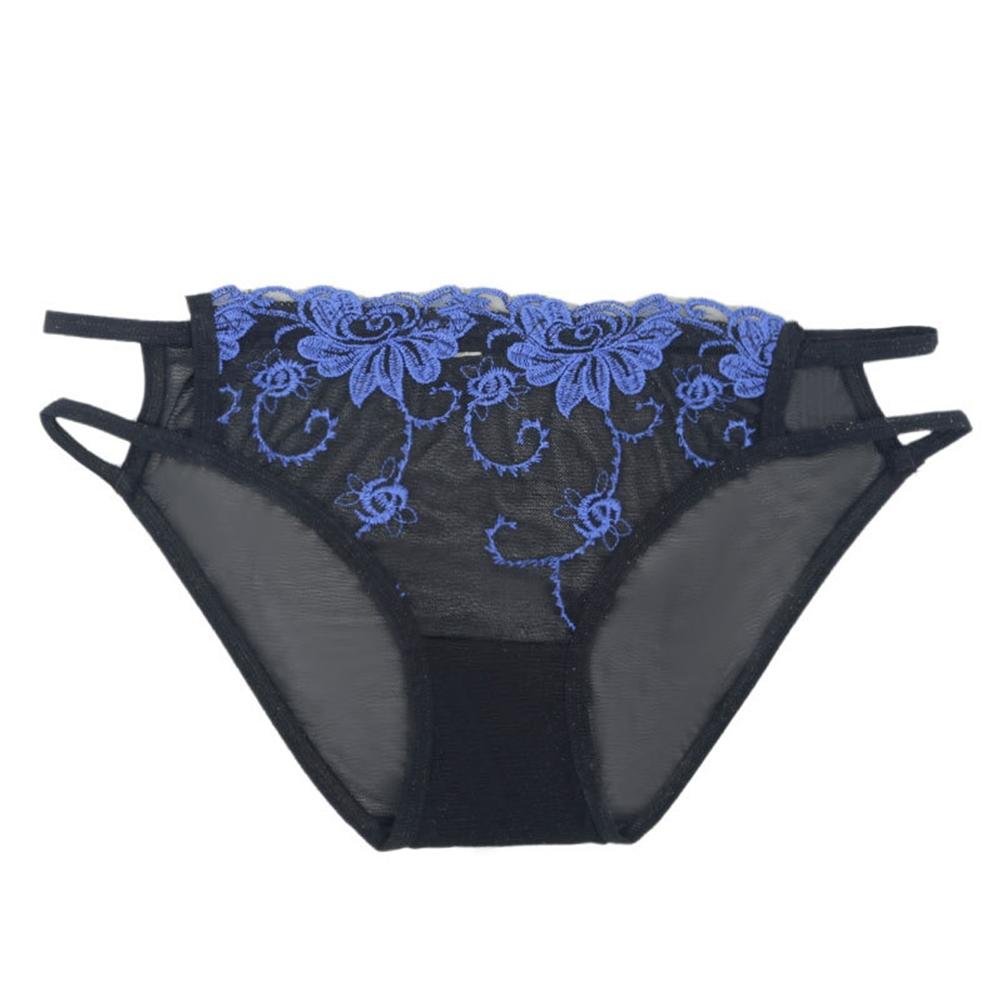 Women Briefs Embroidery Hollow Large Lace Traceless
