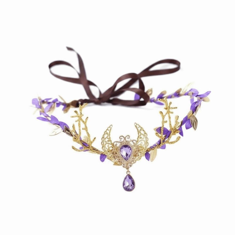 Rhinestone Decorated Fairy Tiara Twig Branch Design Fairy Headpiece Woodland Elven Crown For Women