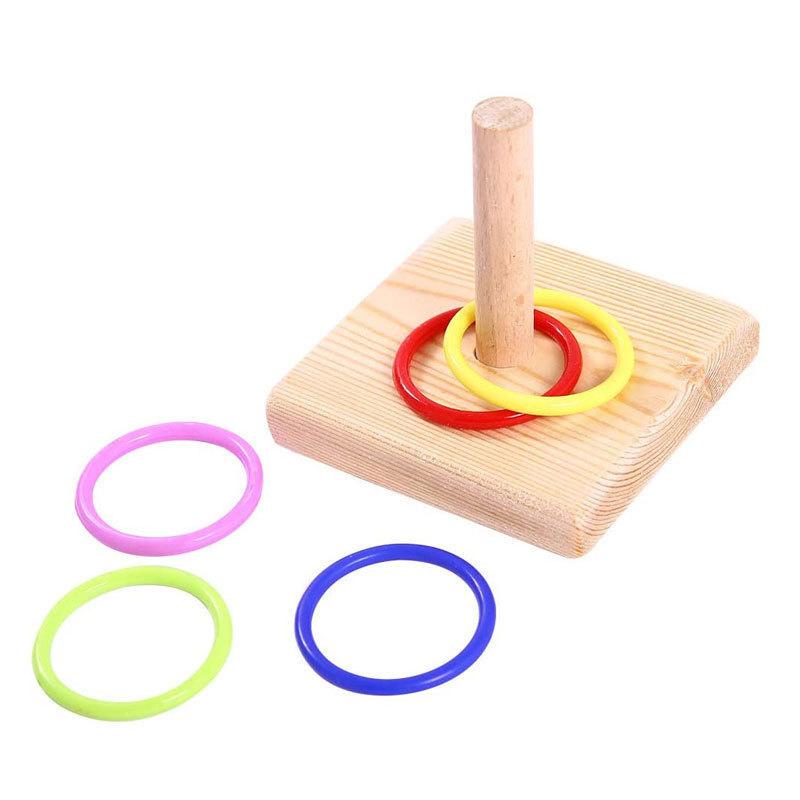 Bird Training Ring Toy Parrot Educational Fun Toy Set Colorful Rings For Interactive Pet Bird Training At Home