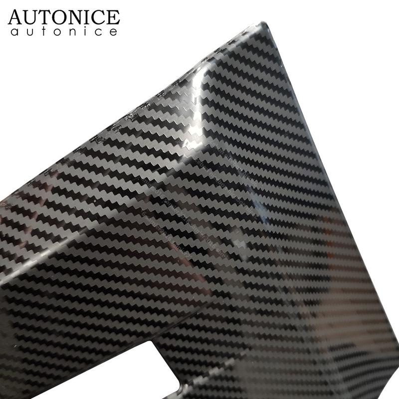 Carbon Fiber Color Steel Gear Panel Decorator Cover Fit for Isuzu D-MAX Mu-X DMAX MuX RHD 2015 2016 2017 2018