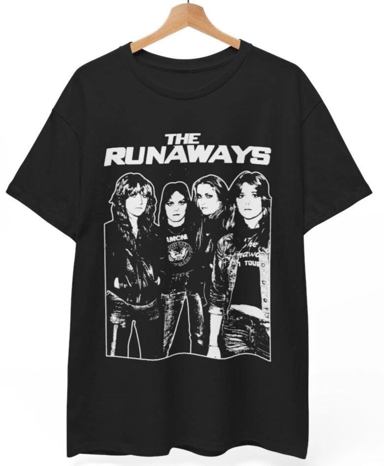 The Runaways полностью женская рок-группа музыка белая футболка, Унисекс футболка M