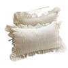 Korean Style Princess Heart Pillowcase - Cute Lace Design, Solid Color for Dormitory or Student Use